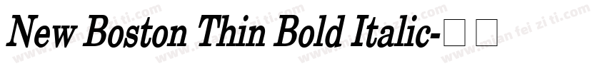 New Boston Thin Bold Italic字体转换